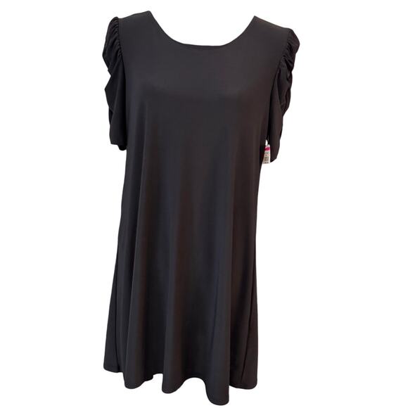 NEW ANNALEE + HOPE Black Round Neck Short Sleeve Mini Dress Size M - Picture 1 of 5